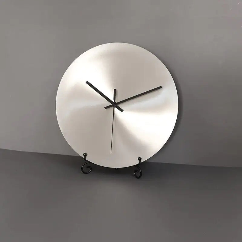 Polished Metal Wall Clock