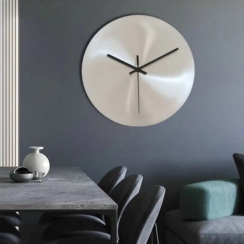 Polished Metal Wall Clock