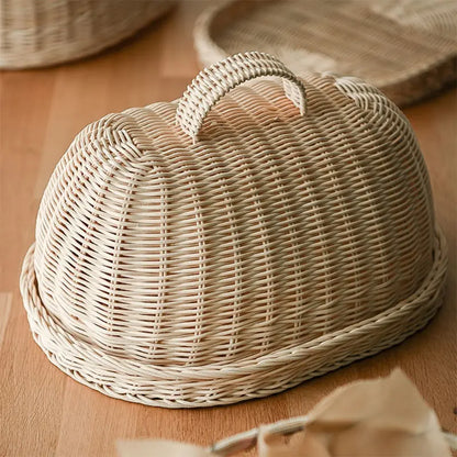 Handwoven Rattan Bread Basket